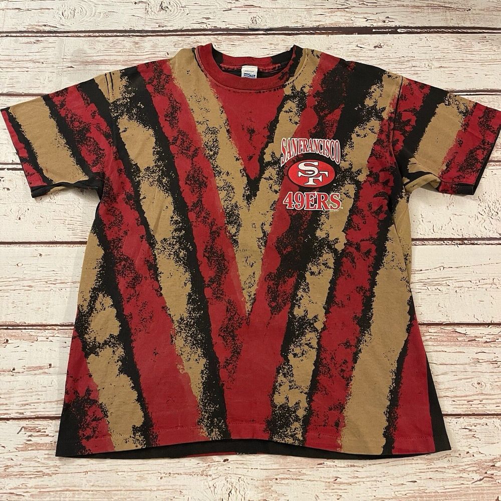 Vintage Salem Sportswear 1994 San Francisco 49ers All Over Print T Shirt XL
